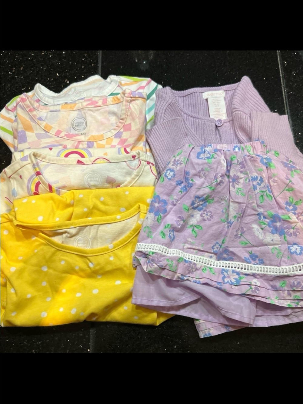Shabby Chic Girls' Casual Mix - Yellow, Lavender, Cream, Multicolor
